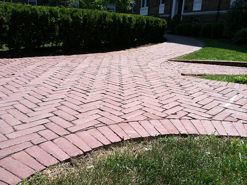 red brick walkways