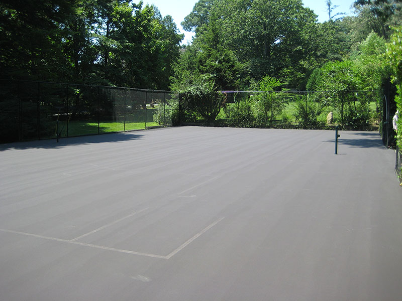 Unfinished tennis court